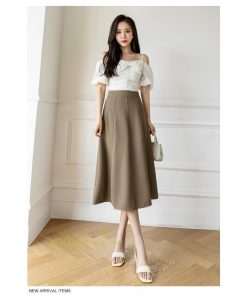 スカート | フレア無地 きれいめ 30代 40代 50代 着やせ 上品 ボトムス 春秋 夏 お洒落 通勤 エレガント 着痩せ 着回し ハイウエスト カジュアル 通学 お出かけ