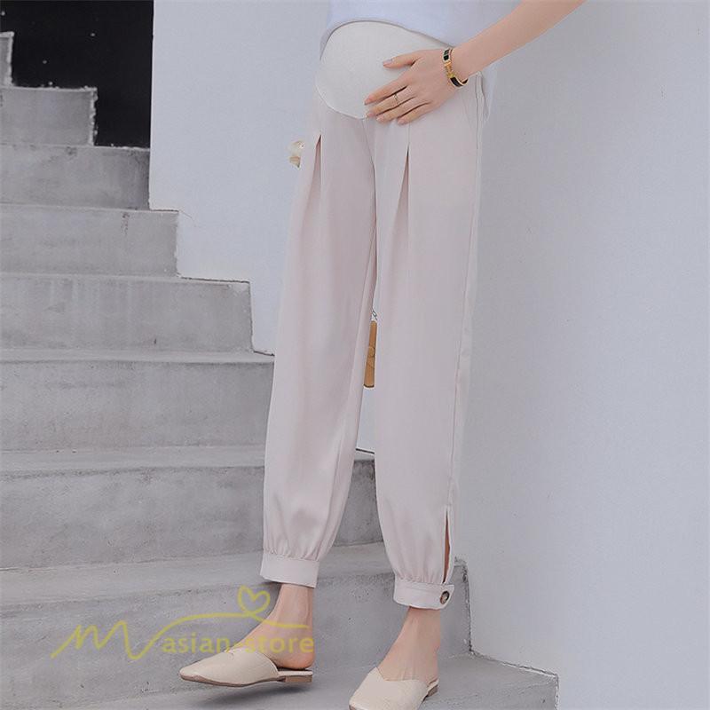パンツ レギンス | マタニティパンツ レディース 妊婦服 テーパードパンツ 着痩せ 無地 マタニティウェア カジュアル 大きいサイズ 薄手 ウエスト調整 夏 マタニティ パンツ 春