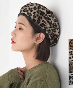 ベレー帽 | 起毛 レオパード柄 秋冬