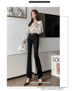 チノ・テーパード・ジョガー・スキニーパン | パンツ 秋 冬 レディース フレアパンツ ボトムス スリット スキニーパンツ 秋 冬 黒 無地 50代 40代 30代 大きいサイズ おしゃれ キレイめ 20代 送料無料 暖か