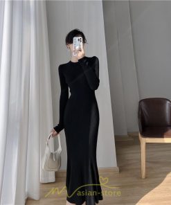 ニットワンピース | レディース 冬 きれいめ ニットフレア ロング おしゃれ マーメイド 秋冬 送料無料 おしゃれ 20代30代40代50代 デート 通勤 可愛い