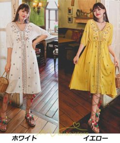 マキシ | ワンピース 膝下 カジュアル 上品 きれいめ 通勤 レディース 七分袖 体型カバー インスタ映え 撮影 個性的 クラシック 大人可愛い 高級感 普段使い 海外旅行