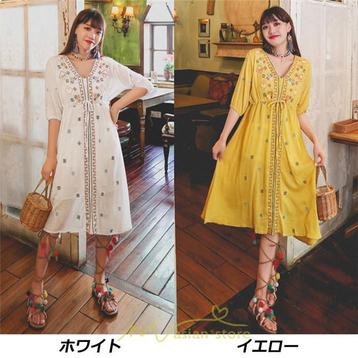 マキシ | ワンピース 膝下 カジュアル 上品 きれいめ 通勤 レディース 七分袖 体型カバー インスタ映え 撮影 個性的 クラシック 大人可愛い 高級感 普段使い 海外旅行