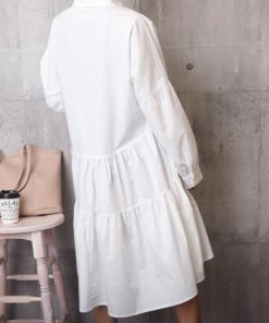 オールインワン | シャツワンピース レディース ワイドフリル