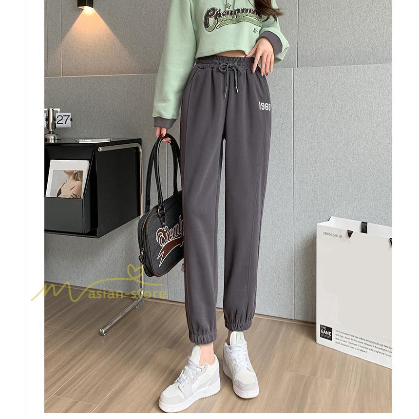 チノ・テーパード・ジョガー・スキニーパン | パンツ テーパードパンツ レディース ロング丈 秋冬コーデ スウェットパンツ カジュアル 刺繍 ロングパンツ 着痩せ ウエストゴム 大きいサイズ シンプル