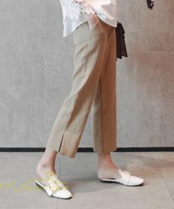 ワイドパンツ | パンツ レディース ロング丈 コットン 麻混 カジュアル 無地 40代 50代 リネン 夏 秋 カジュアル ロングパンツ 大きいサイズ 30代 20代 3色 上品