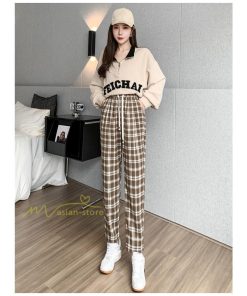 ワイドパンツ | レディース パンツ ゆったり 秋冬 コーデ カジュアル チェック柄 20代 30代 着痩せ 体型カバーロング丈 お出かけ ウエストゴム 50代 40代