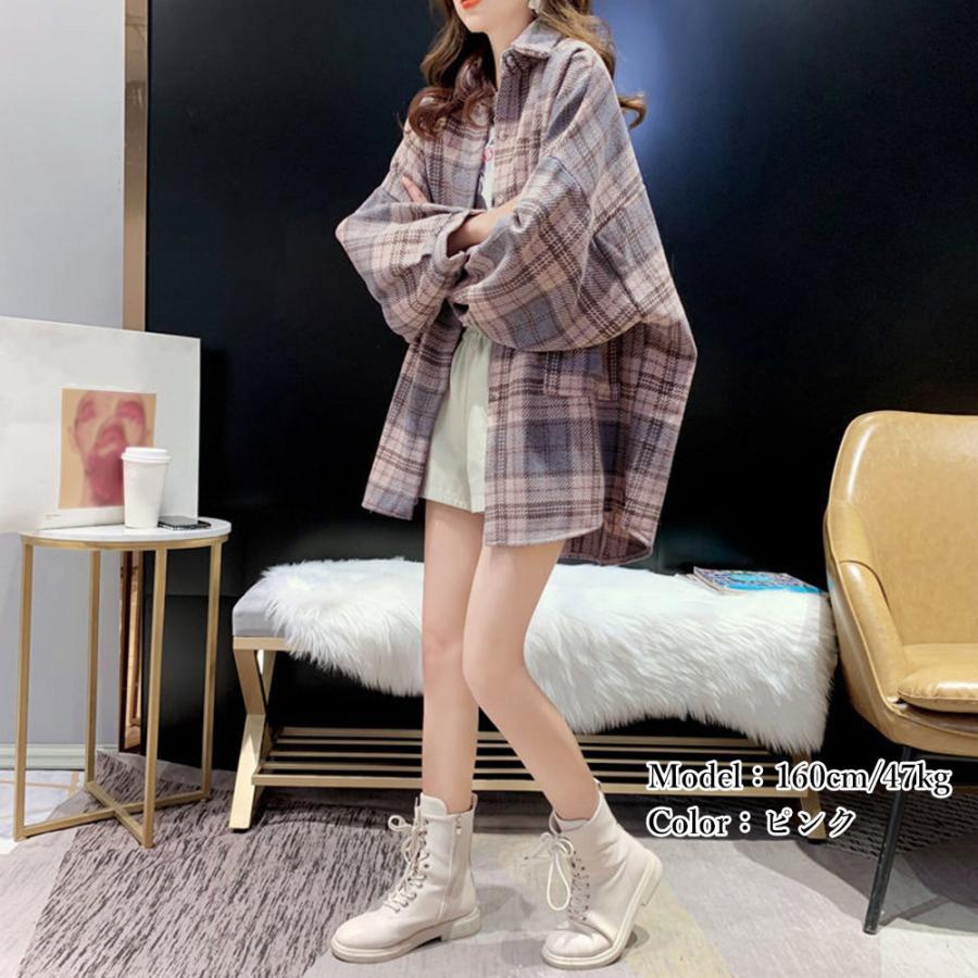 シャツ・ブラウス | チェック柄シャツ 起毛シャツブラウス韓国