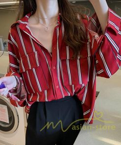 在庫ある | 短納期シャツレディースブラウス ビジネスカジュアルゆったりシャツトップス フォーマルシャツ オフィスブラウス ストライプ 薄手 通学通勤 春夏衣装 着痩せ