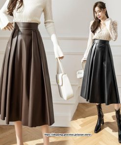 スカート | ロングレザープリーツAライン秋 冬 レディース ボトムス ロング丈 20代 2022年 30代 50代 送料無料 40代
