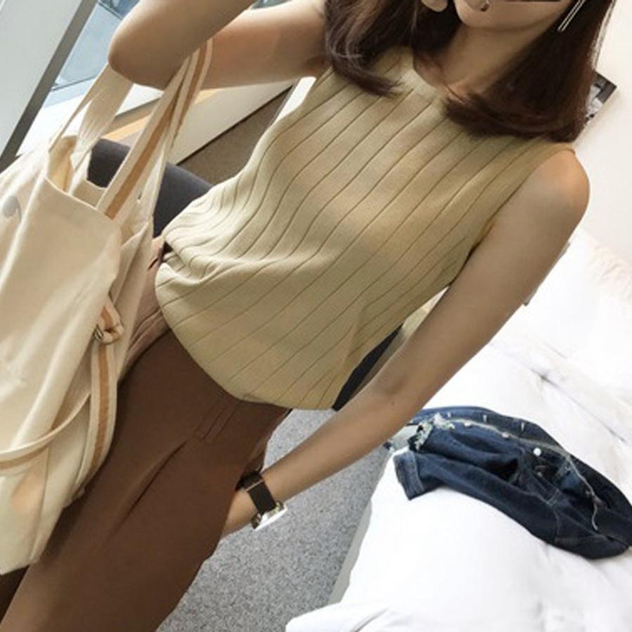 ニット・セーター | ニット サマーニット 春 無地 トップス リブニット タンクトップ レディース