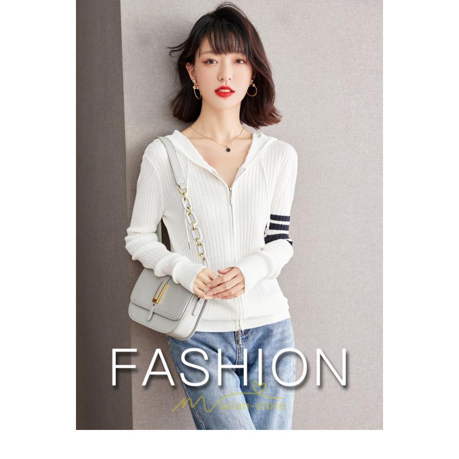 ニット・セーター | カーディガン レディース ニット 上品 カーデ ジャケット シンプル 長袖 秋 冬 秋冬 大人 レトロ風 着痩せ ウール 通勤 カジュアル フード付き 楽チン