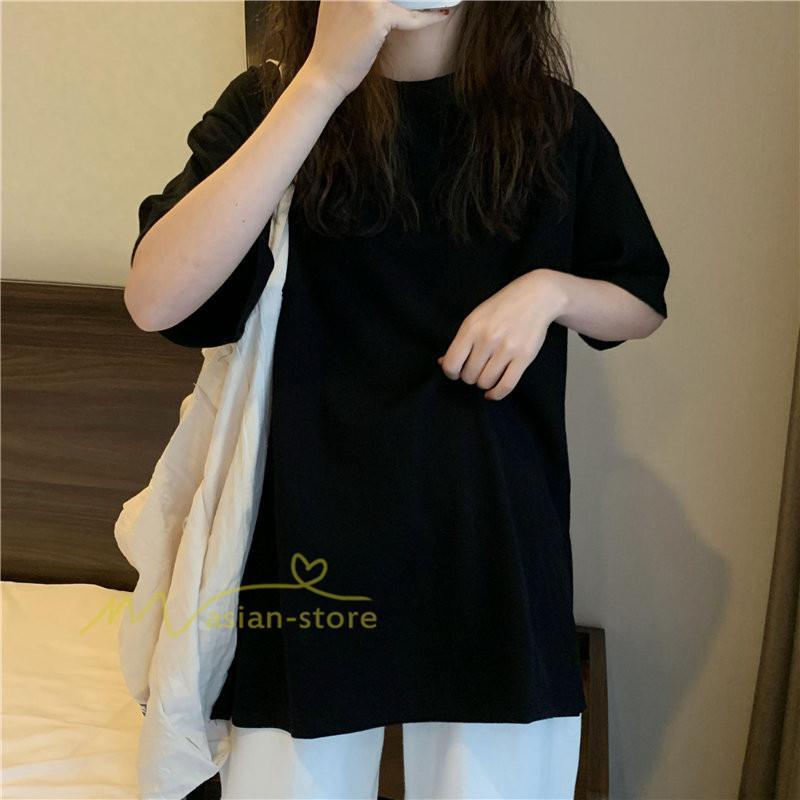 tシャツ・カットソー | Tシャツ レディース 半袖 春 夏 秋 トップス カットソー カジュアル シンプル ゆったり 20代30代40代50代 体型カバー 通勤通学 着回し 無地人気 お出かけ 上品