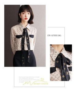 シャツ・ブラウス | シャツ ブラウス 秋冬 レディース リボン シフォン きれいめ フォーマル 春 長袖 通勤 OL オフィス ビジネス カジュアル キレイめ おしゃれ 高級感 綺麗 可愛い