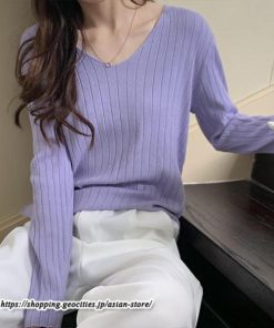 ニット・セーター | カットソー ニット レディース リブニット 長袖 秋冬 春 トップス スリム ストレッチ インナー 無地 着痩せ プルオーバー 長袖カットソー 長袖ニット 通学通勤