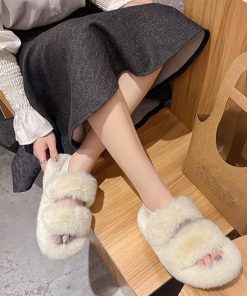 サンダル | ファーレディースファースリッパ