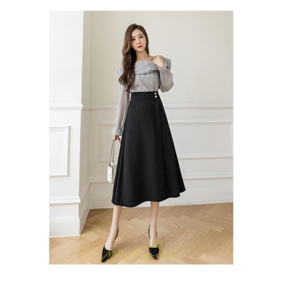 スカート | ボトムス ロング丈 ミモレ丈 Aライン 楽 大人 きれいめ 20代 30代 40代 通勤 上品 ビジネス オフィス 高見え 冬 2022新作 着痩せ 脚長効果 秋