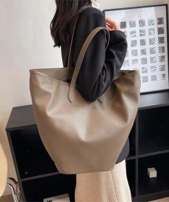 トートバッグ | PUレザー大容量 レトロ