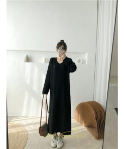 ニットワンピース | レディース 冬 きれいめ ニットフレア ロング おしゃれ 秋冬 長袖 送料無料 可愛い 萌え袖 上品 秋冬コーデ 20代30代40代50代 がーりー