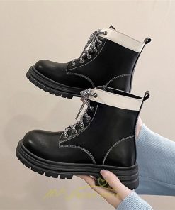 ショートブーツ | レディース 歩きやすい 編み上げブーツ ワークブーツ  編み上げ 痛くない ラウンドトゥ 美脚 厚底 通勤 通学 お出かけ カジュアル 旅行