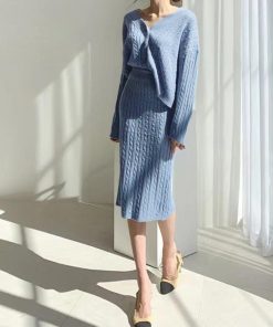 セットアップ | ケーブルニットセットアップレディース秋冬