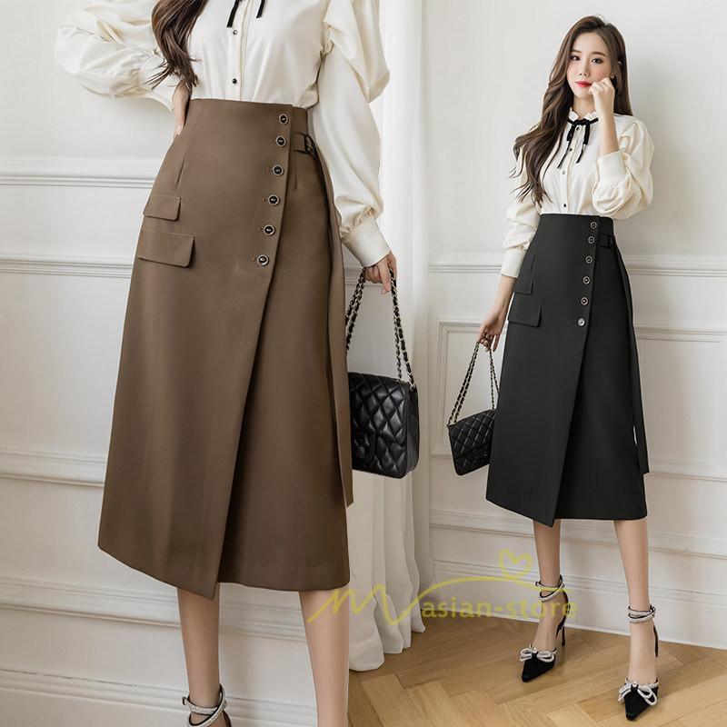 スカート | ボトムス レディース きれいめ 春夏 タイト秋服 2021 おしゃれ 膝丈 ハイウエスト 体型カバー お洒落 上品 通勤 OL カジュアル 20代30代40代