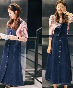 スカート | ワンピース ジャンパーサロペット ロングワンピース ミモレ丈 Aラインワンピース デニム20代30代40代 デニムサロペット デニムワンピース