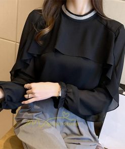 シャツ・ブラウス | ハイネック カフス オフィスカジュアル オケージョン シンプル レディース 春 韓国 ファッション 立ち襟 カジュアル エレガント 通勤OL 優雅 オシャレ 上品 細身