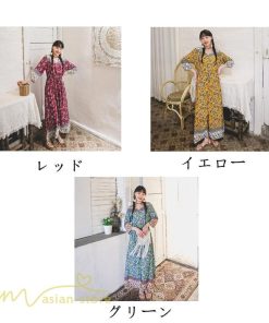 マキシ | マキシワンピース 春 夏 秋 レディース ワンピース 旅行 7分袖 カジュアル ロングワンピース 40代 花柄 旅行着 ゆったり 20代30代 Aラインワンピース お出かけ