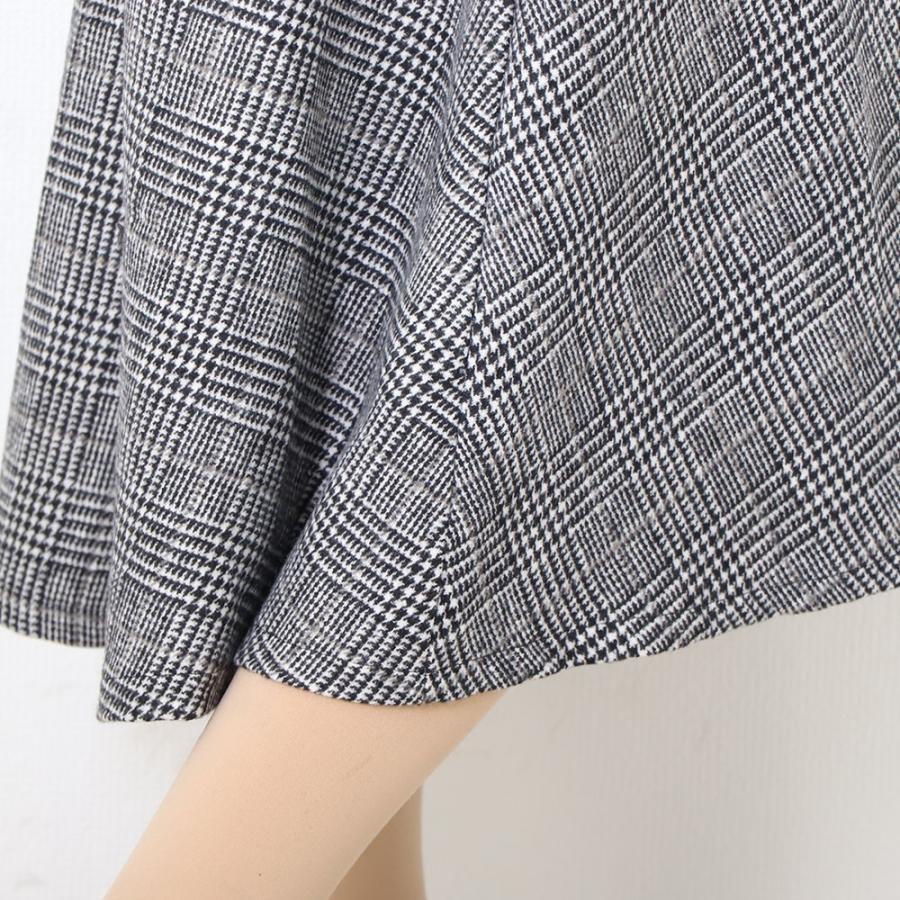 オールインワン | スカート ワンピース ロング 秋冬 チェック ジャンパースカート サロペット オールインワン 大人 グレンチェック