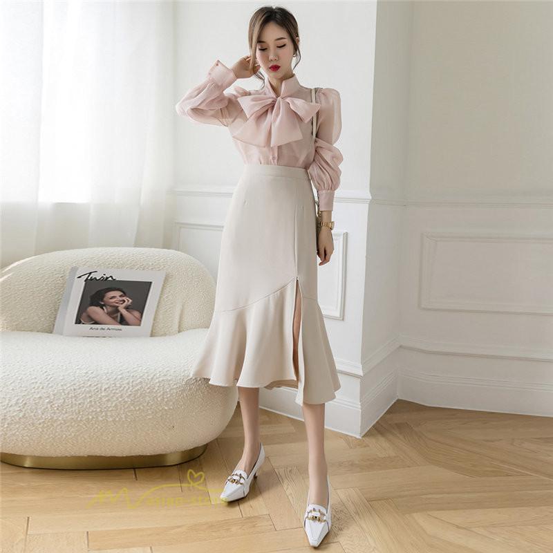 スカート | マーメイドボトムス レディース きれいめ 春 夏 無地 オフィス おしゃれ ミモレ丈 フォーマル 通勤 韓国風 ハイウエスト スリット エレガント 40代