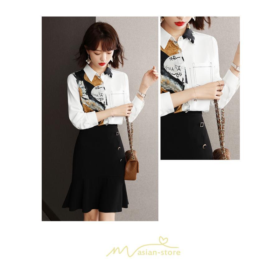 シャツ・ブラウス | シャツ ブラウス 秋冬 レディース シフォン きれいめ フォーマル 通勤 OL 春 長袖 オフィス ビジネス 綺麗 可愛い おしゃれ キレイめ カジュアル 高級感