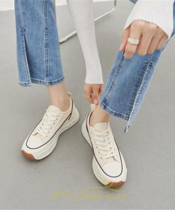 スニーカー | シューズ レディース 靴 レディース靴 帆布 カジュアルシューズ おしゃれ ズック靴 歩きやすい 厚底 春秋 美脚 厚底新作