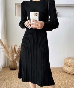 ワンピース | リブニット レディース 秋冬