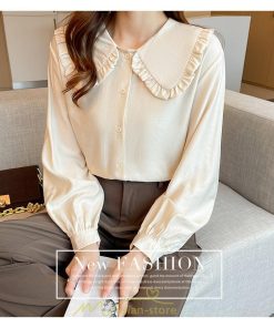 シャツ・ブラウス | ブラウス レディース 長袖 50代 白 シャツ ゆったり トップス きれいめ フォーマル ベージュ 通勤 通学 オフィス 40代 OL 上品 30代 フェミニン 20代