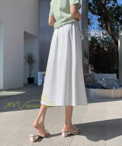 スカート | フレア ロング春物 レディース 春夏 リボン付き 蝶結び ウエストゴム 20代30代40代 通勤通学 カジュアル お出かけ 夏物 上品 着痩せ 着回し