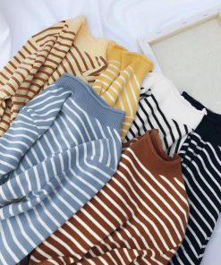 ニット・セーター | ボーダー柄 ニットセーター 長袖 6色