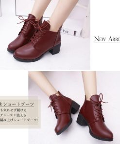 新作入荷アイテム | レースアップ ブーティ ローヒール ショートブーツ レディース 履きやすい