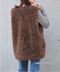 ベスト | ボリュームフェイクファーファー毛皮レディース 冬 フェイクファー 毛皮コート アウター ノースリーブ ふわふわ 前開き 秋冬 ジレ