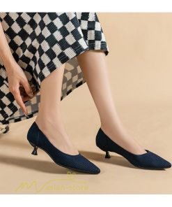 パンプス | ニット26.5cm 大きいサイズレディース 靴 9カラー リブニット 無地 柔らか 歩きやすい スリッポン 履きやすい 痛くない 走れる