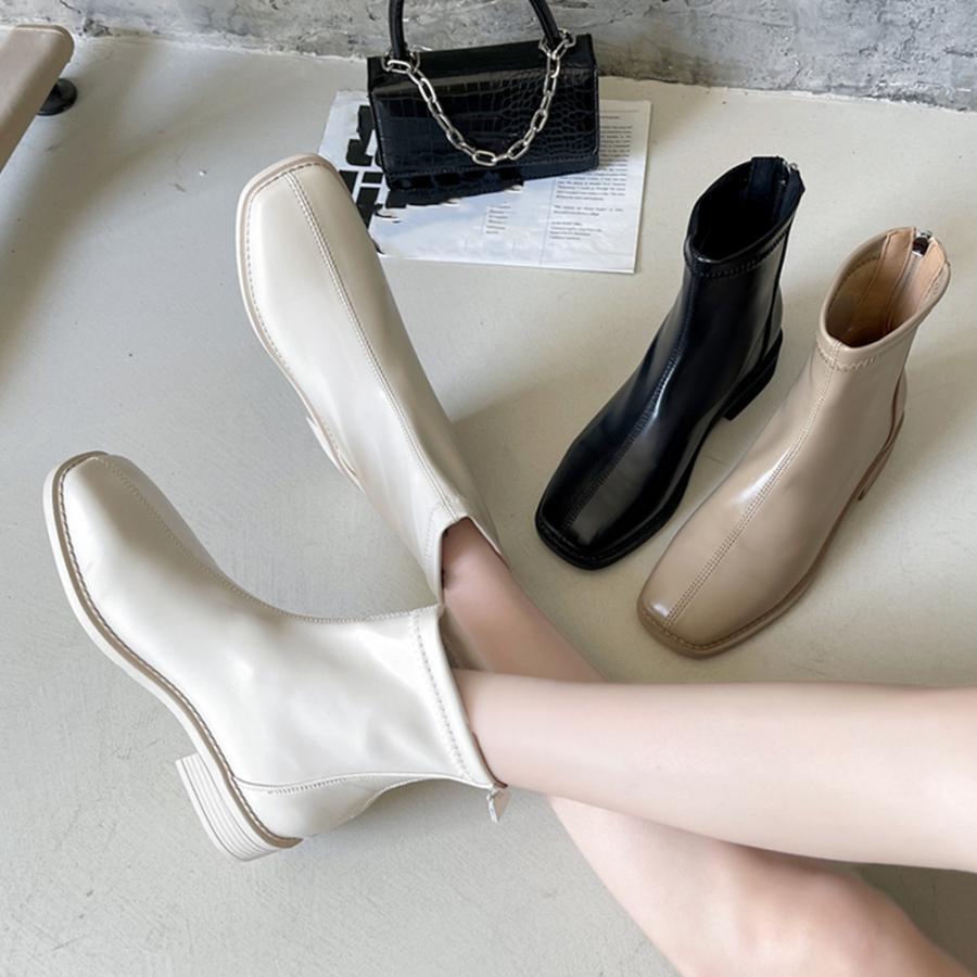 ショートブーツ | フルジップブーツ 美脚