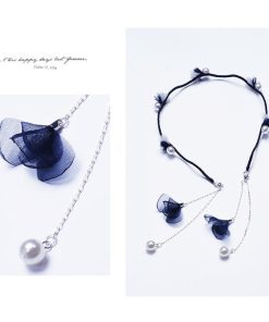 ネックレス | 2way ヘッドバンド 髪飾り カチューシャ パール レディース 女性 ヘアアクセサリー ヘアバンド 花モチーフ チャーン付き