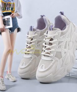 スニーカー | レディース 白 ダッドレディース 厚底 身長アップ ランニングシューズ 通気 厚底シューズ 厚底ダッドスニーカー 軽量 美脚 歩きやすい