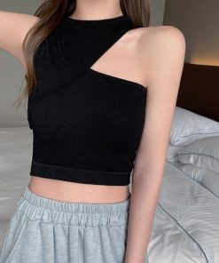 キャミソール | アシンメトリー タンクトップ カップ付き