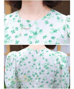 ミディアム | サマーワンピース レディース 着痩せ 半袖 花柄 ワンピース バックファスナー ワンピース 膝丈 ミディアムワンピース 上品 通勤通学 30代 上品 40代 お出かけ