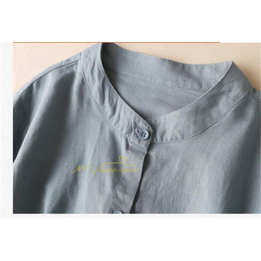 ミディアム | シャツワンピ 2WAY カーディガン 長袖 ロング 無地 体型カバー ワンピース アウター レディース ロングシャツ チュニック トップス 綿麻混ワンピース 冷房対策