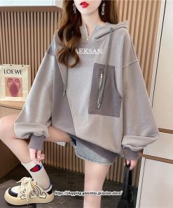 パーカー | トップス レディース 長袖 フード付き スウェット プルオーバー トレーナー 裏起毛 ゆったり 切り替え 大きいサイズ カジュアル 体型カバー