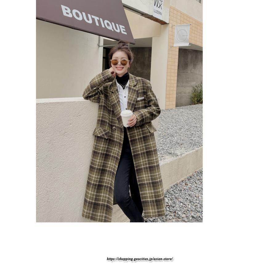 コート・ジャケット | コート レディース アウター チェスターコート ロング丈 ジャケット ロングジャケットコート 2022新作 チェック柄 厚手 ラシャ カジュアル