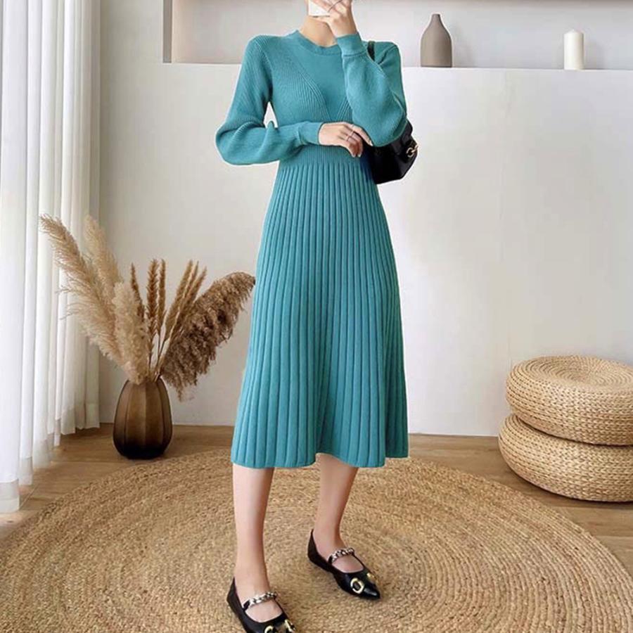 ワンピース | リブニット レディース 秋冬