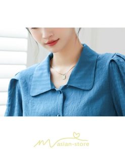 シャツ・ブラウス | ブラウス レディース オフィス シャツ 青 フォーマル 半袖 おしゃれ カジュアル フェミニン 開襟 着痩せ フランス風 お仕事 クラシック ビジネス 通勤 OL